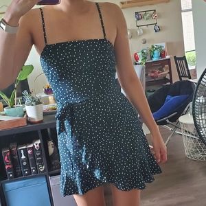 Polly, Teal Polka Dot Dress